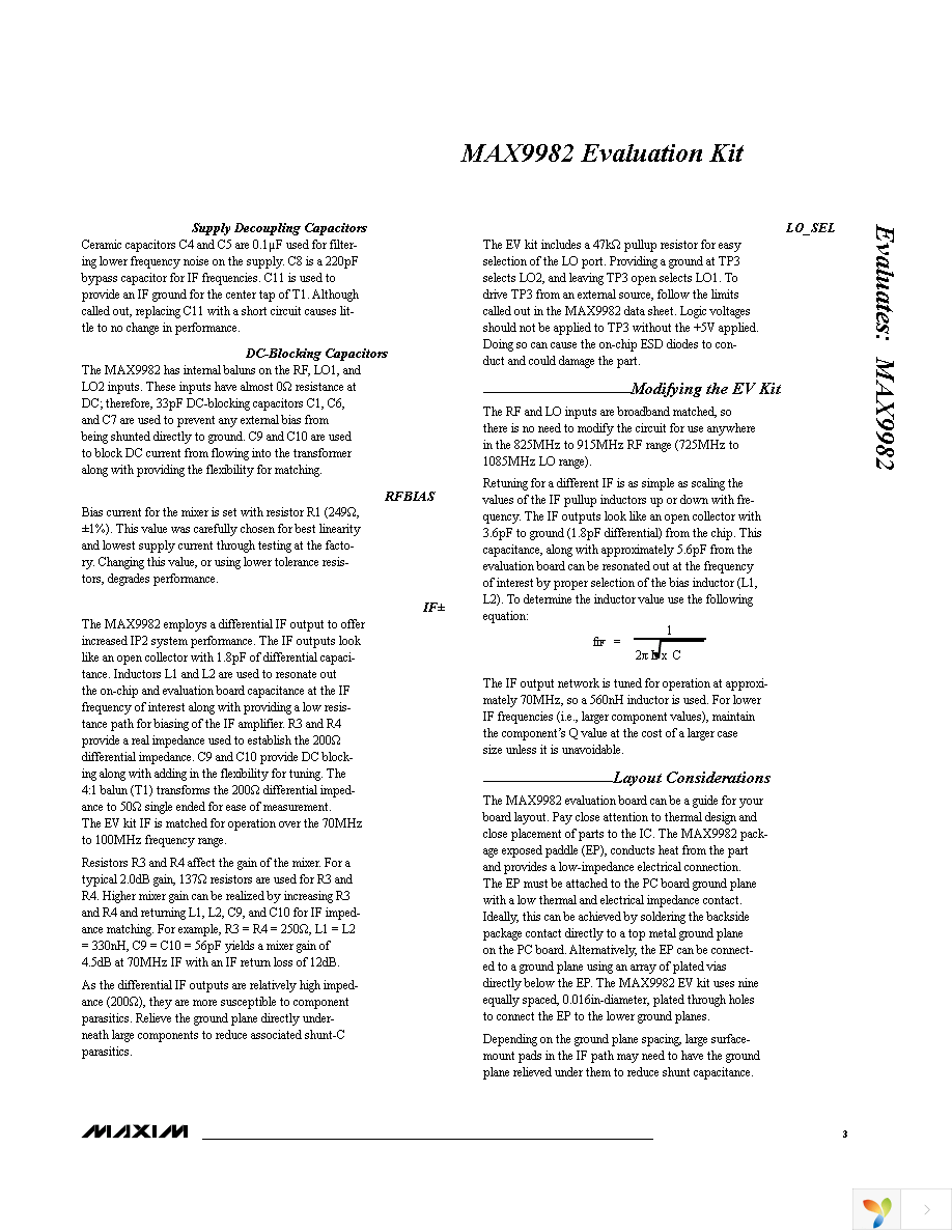 MAX9982EVKIT Page 3