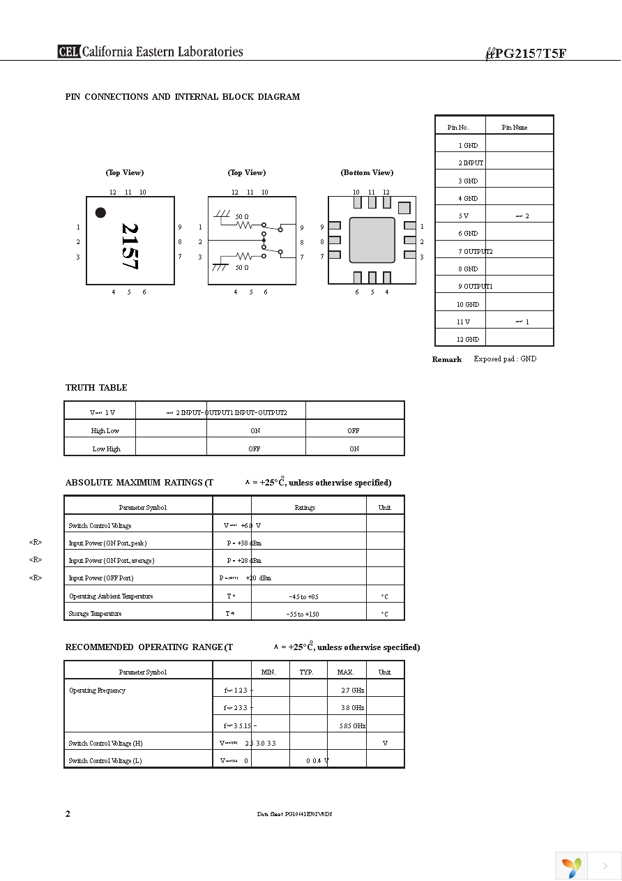 UPG2157T5F-EVAL-A Page 2