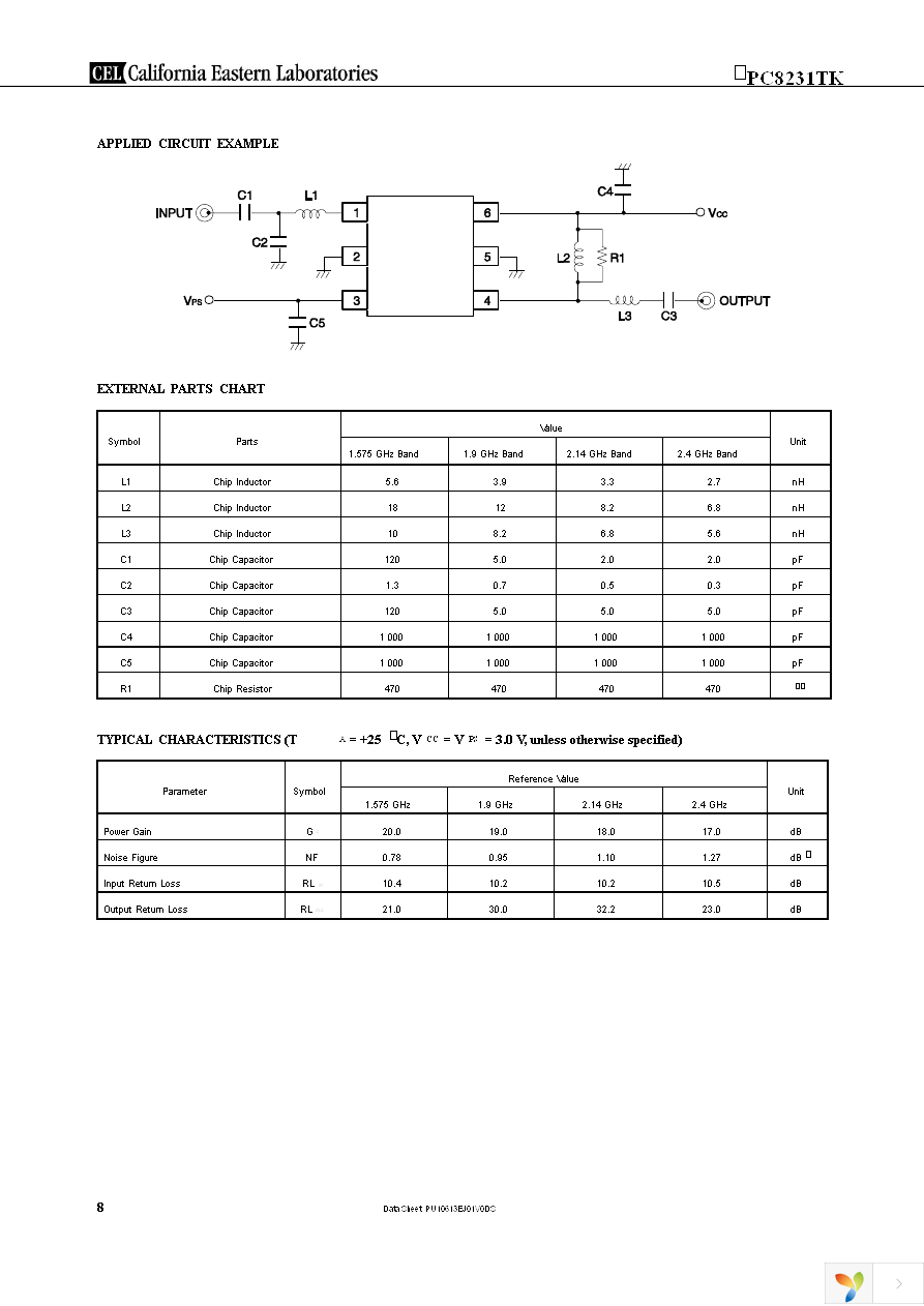 UPC8231TK-EVAL-A Page 8