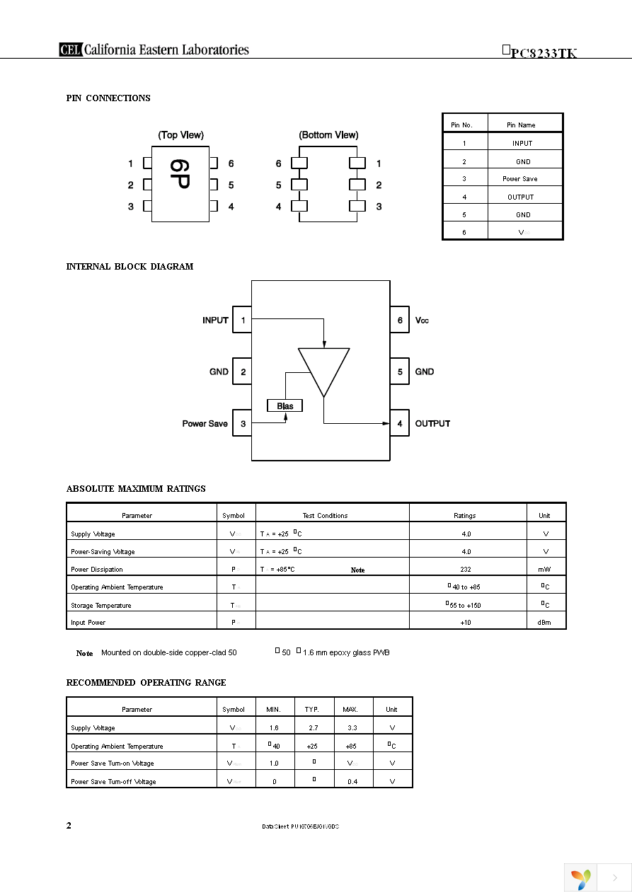 UPC8233TK-EV09-A Page 2