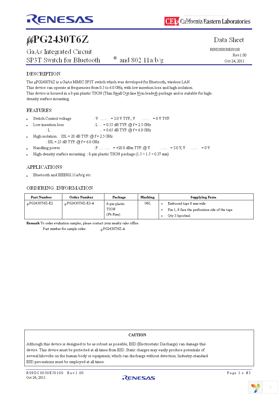 UPG2430T6Z-EVAL-A Page 1