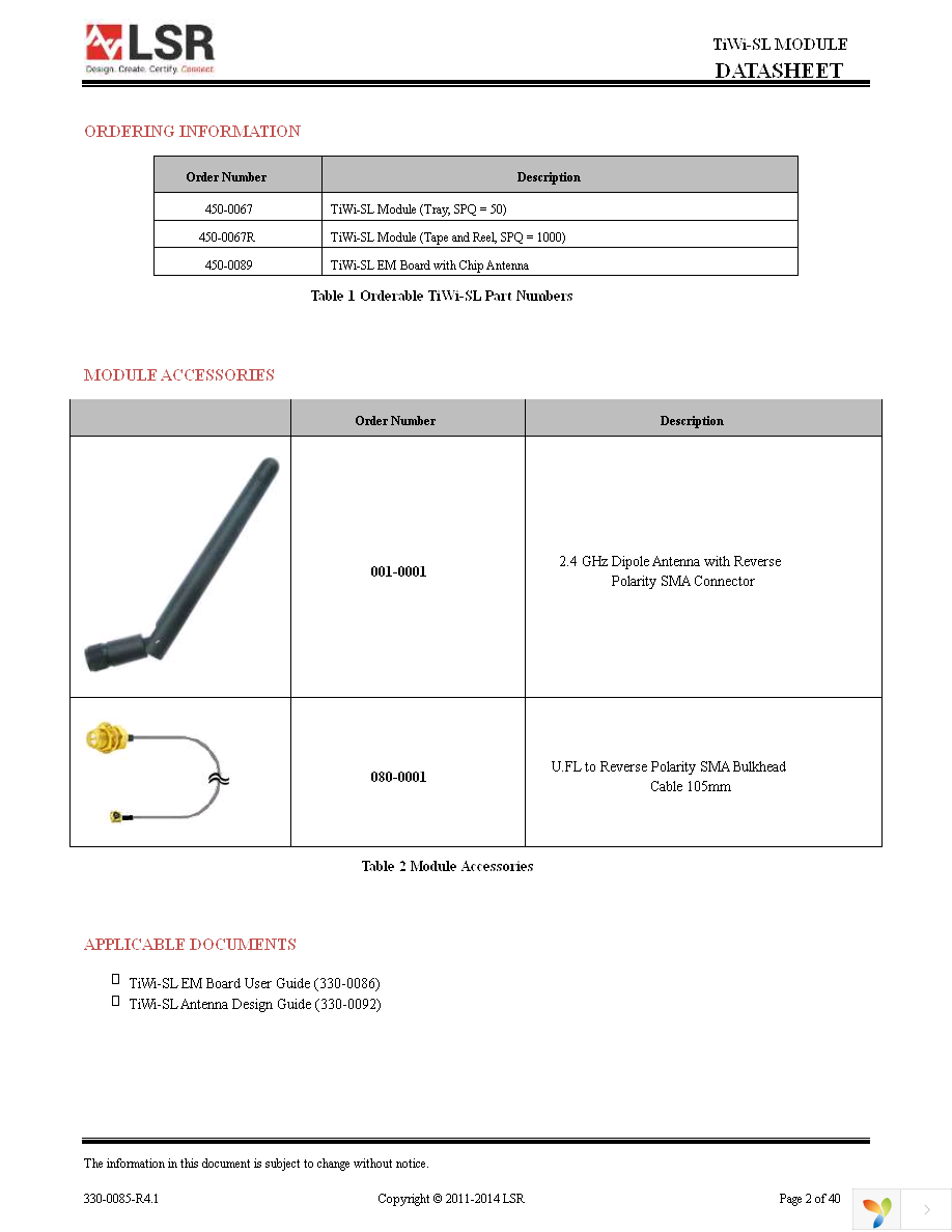 CC3000TIWISLEM Page 2