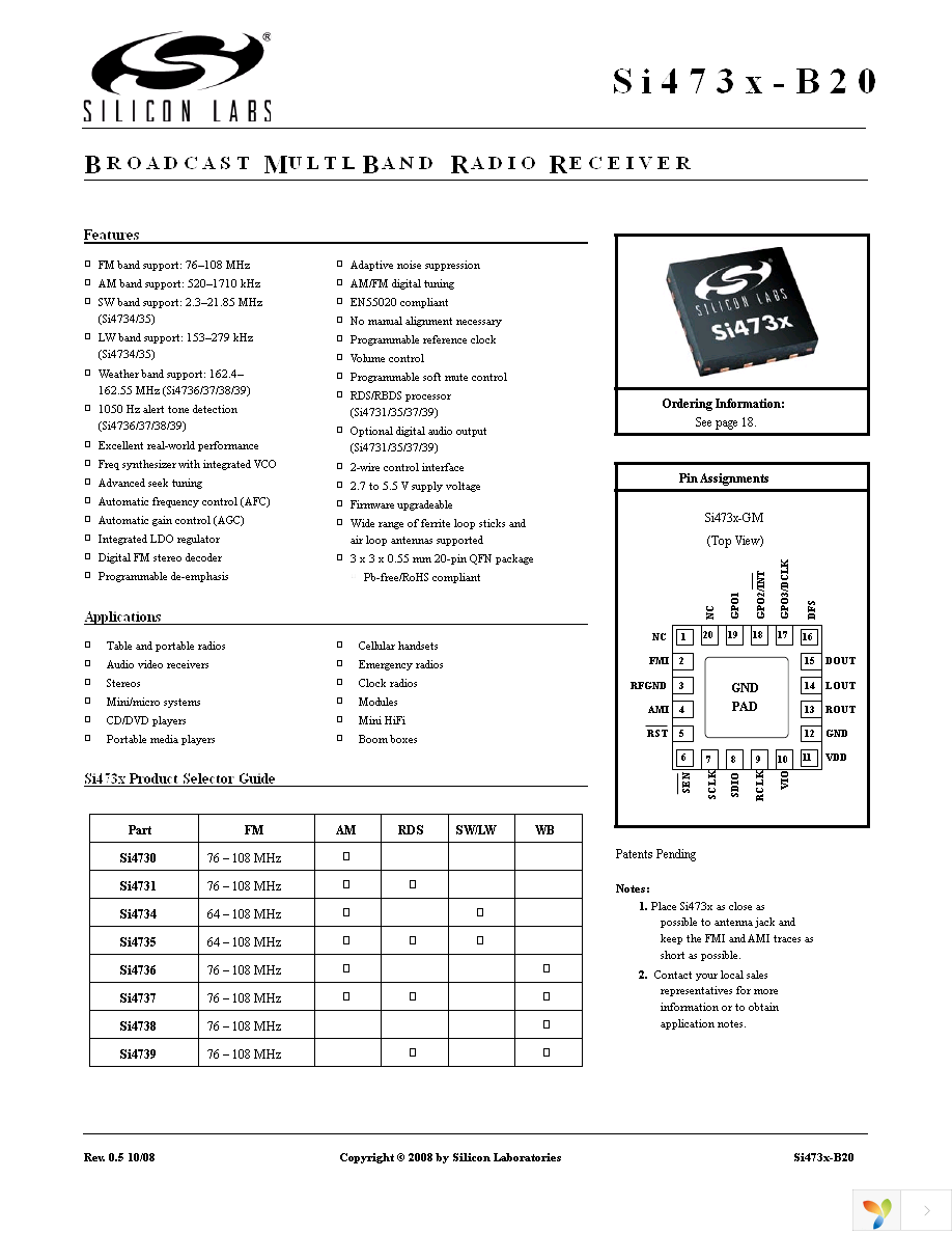 SI4731-B-EVB Page 1