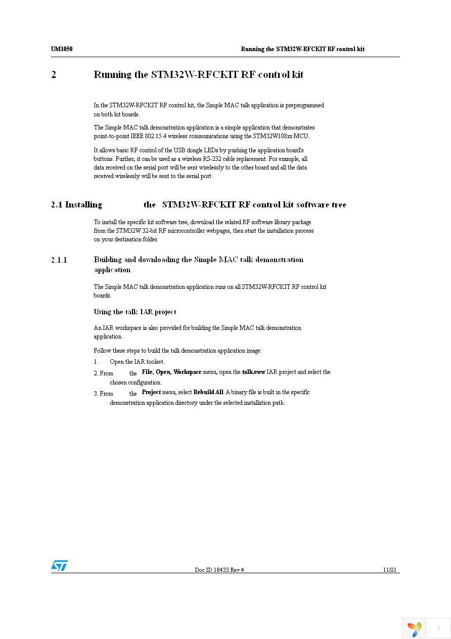 STM32W-RFCKIT Page 11