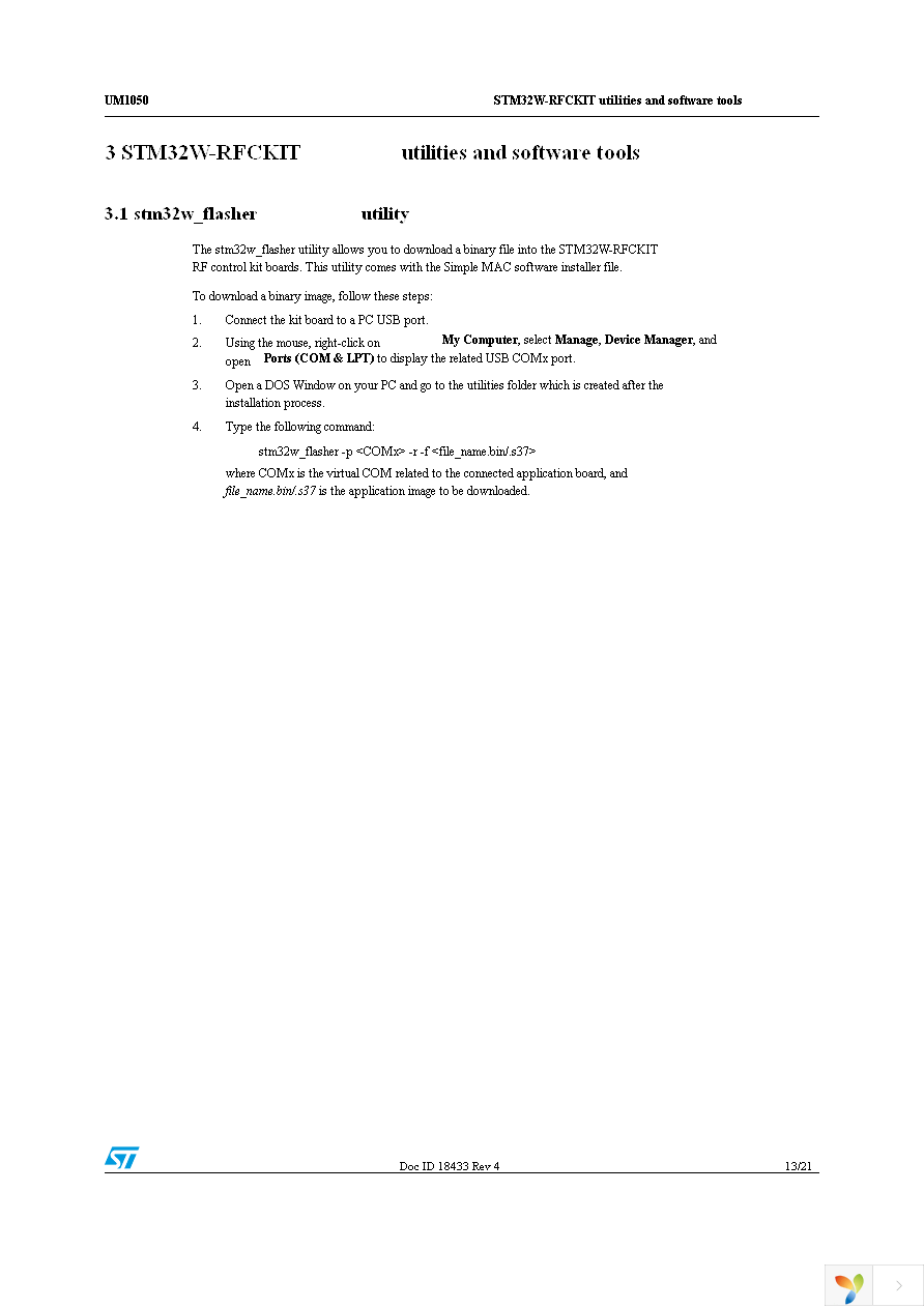 STM32W-RFCKIT Page 13