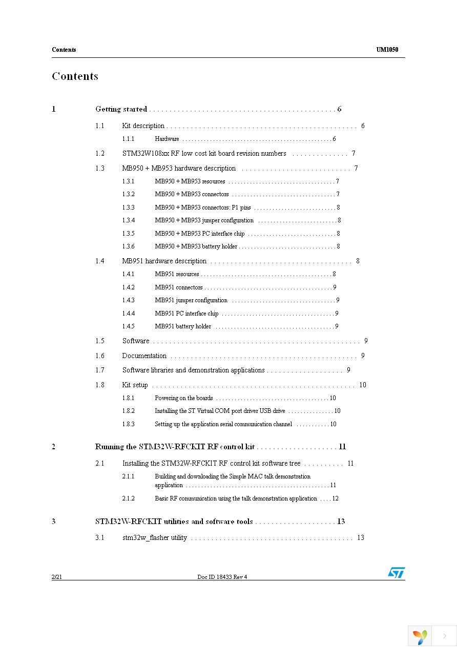 STM32W-RFCKIT Page 2