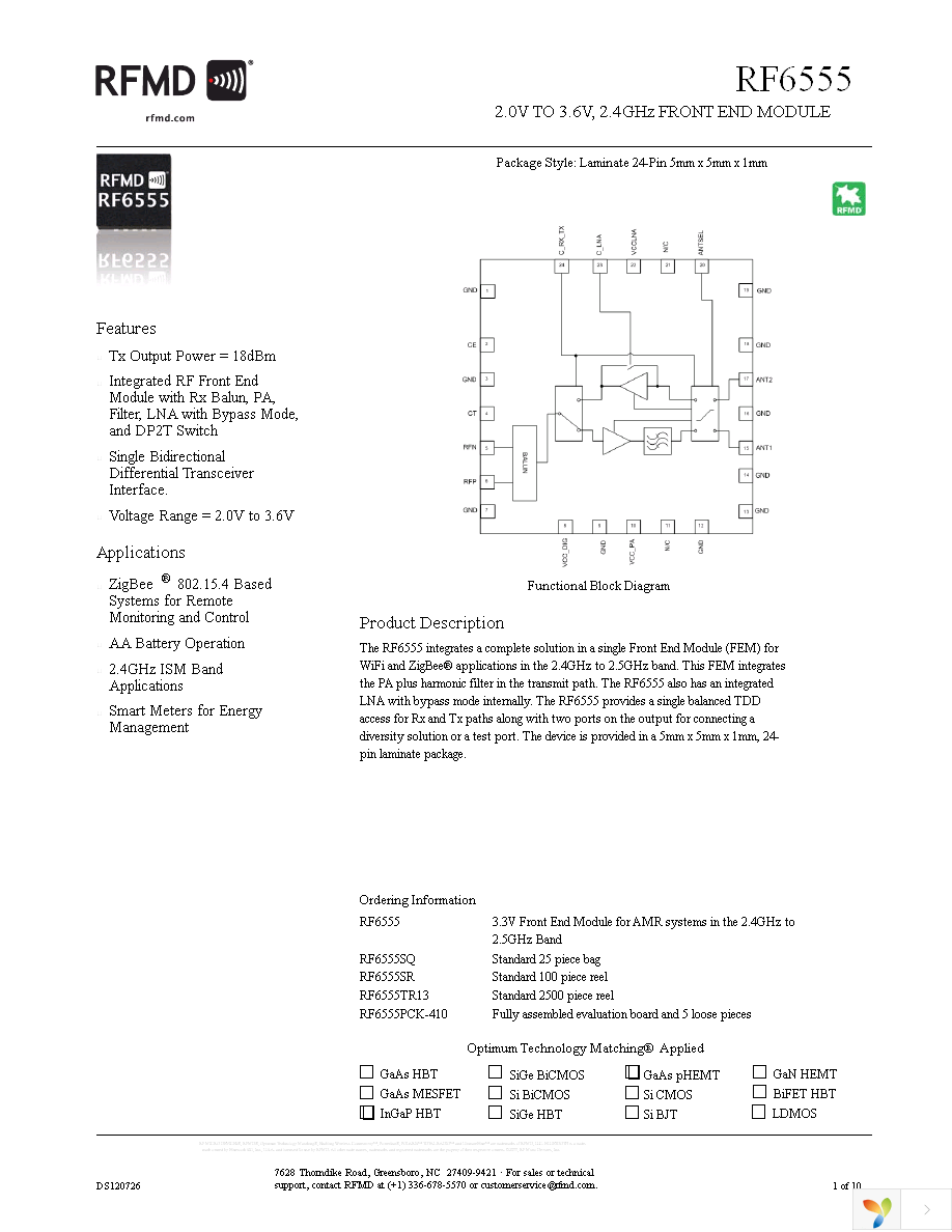 RF6555TR13 Page 1