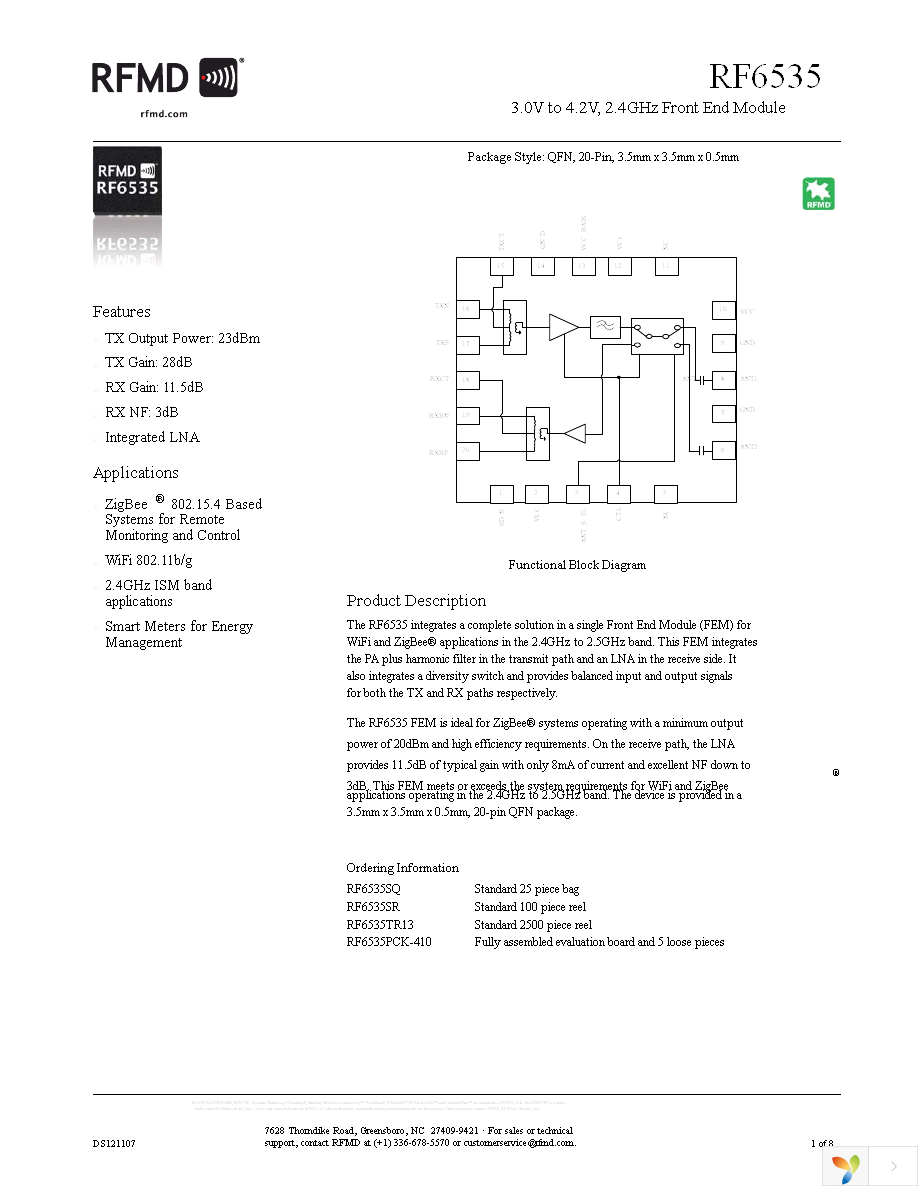 RF6535TR13 Page 1