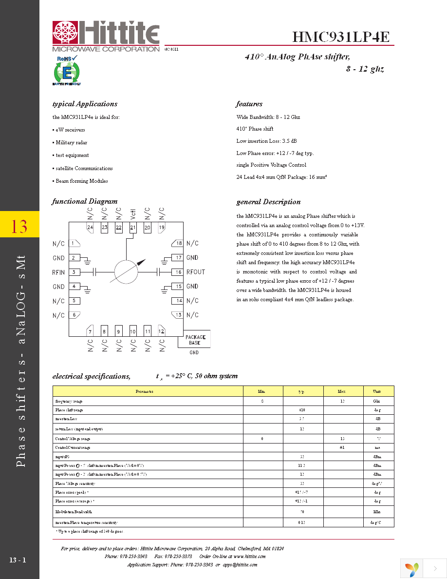 HMC931LP4E Page 3