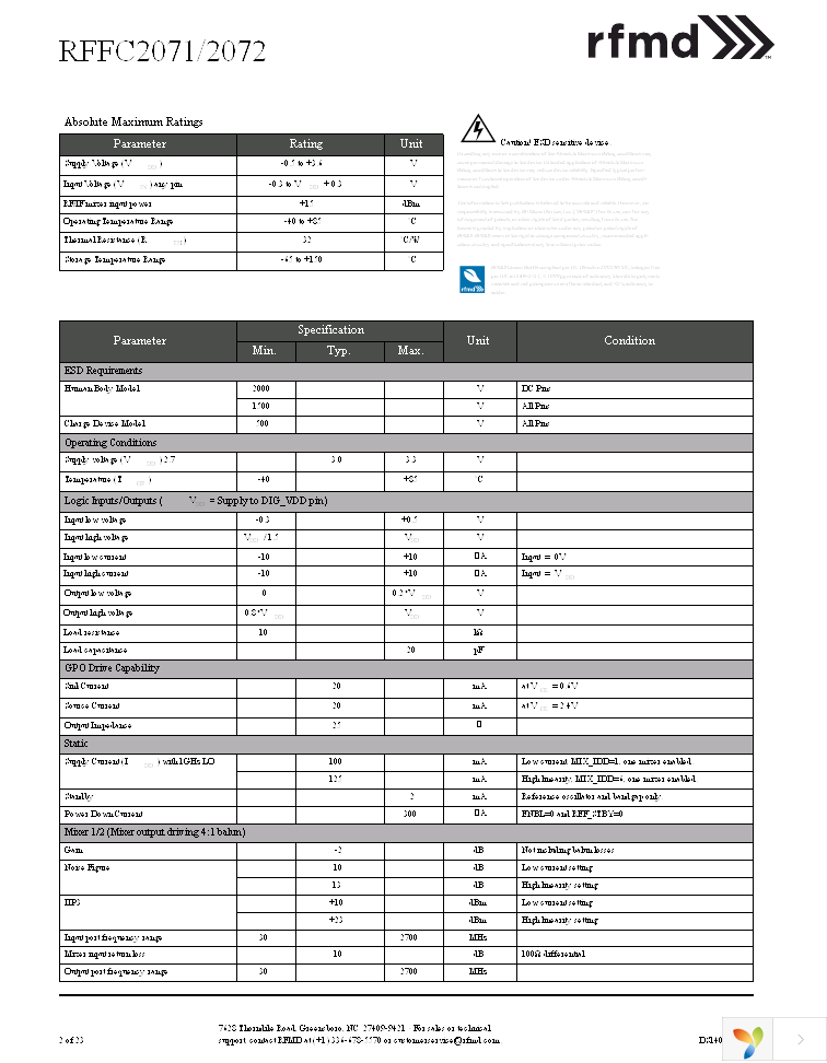 RFFC2072TR7 Page 2