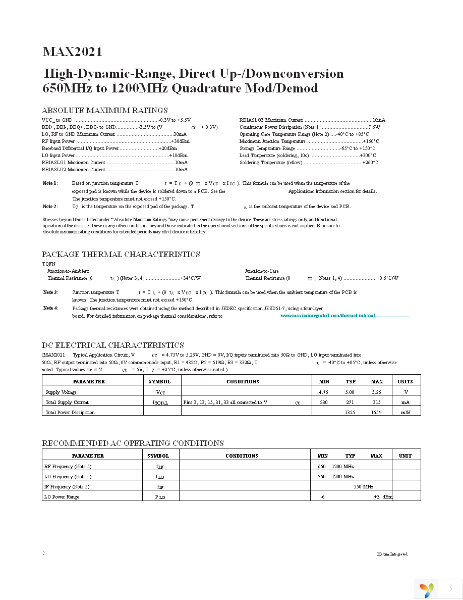 MAX2021ETX+ Page 2