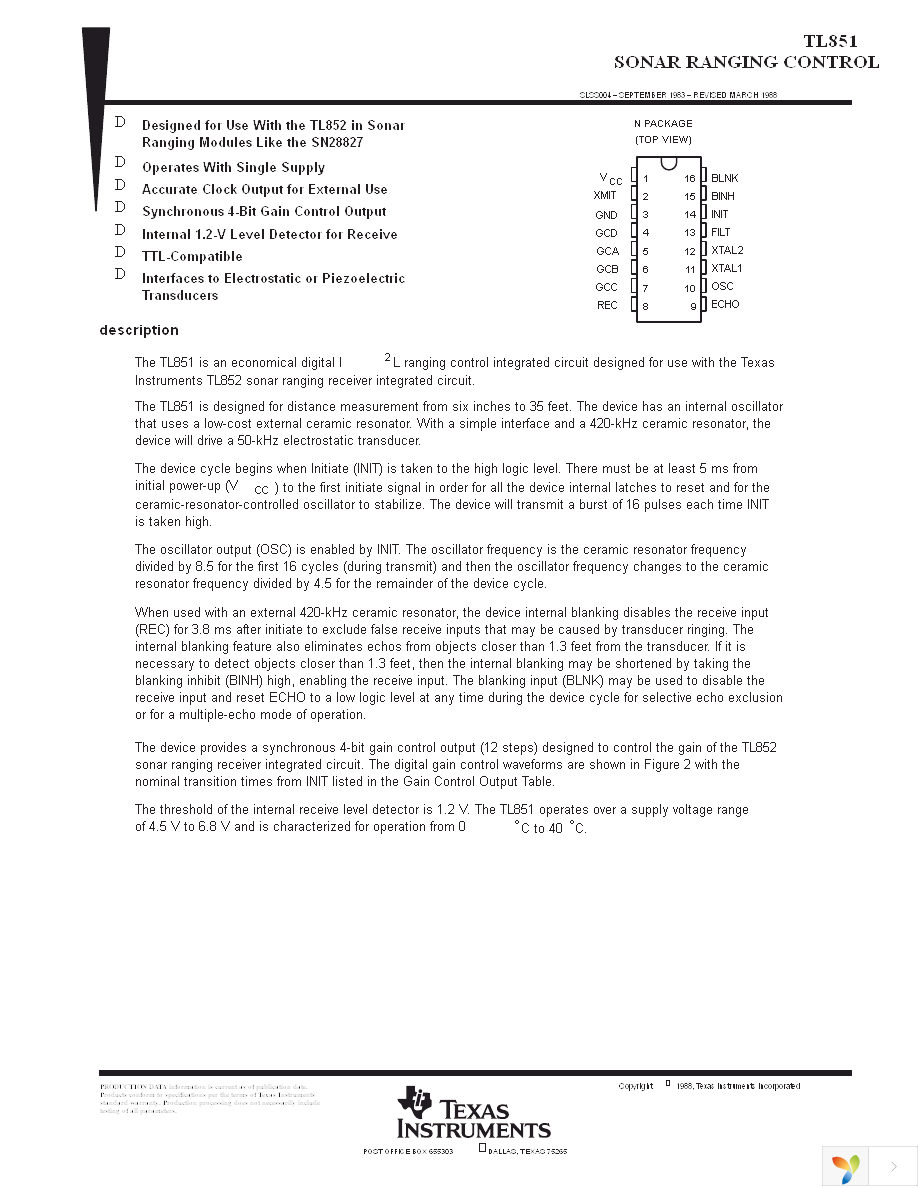 TL851CDR Page 1