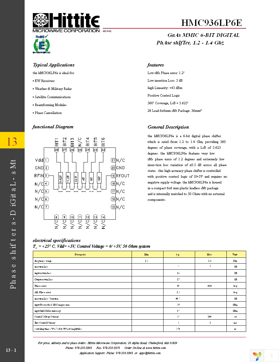 HMC936LP6E Page 3