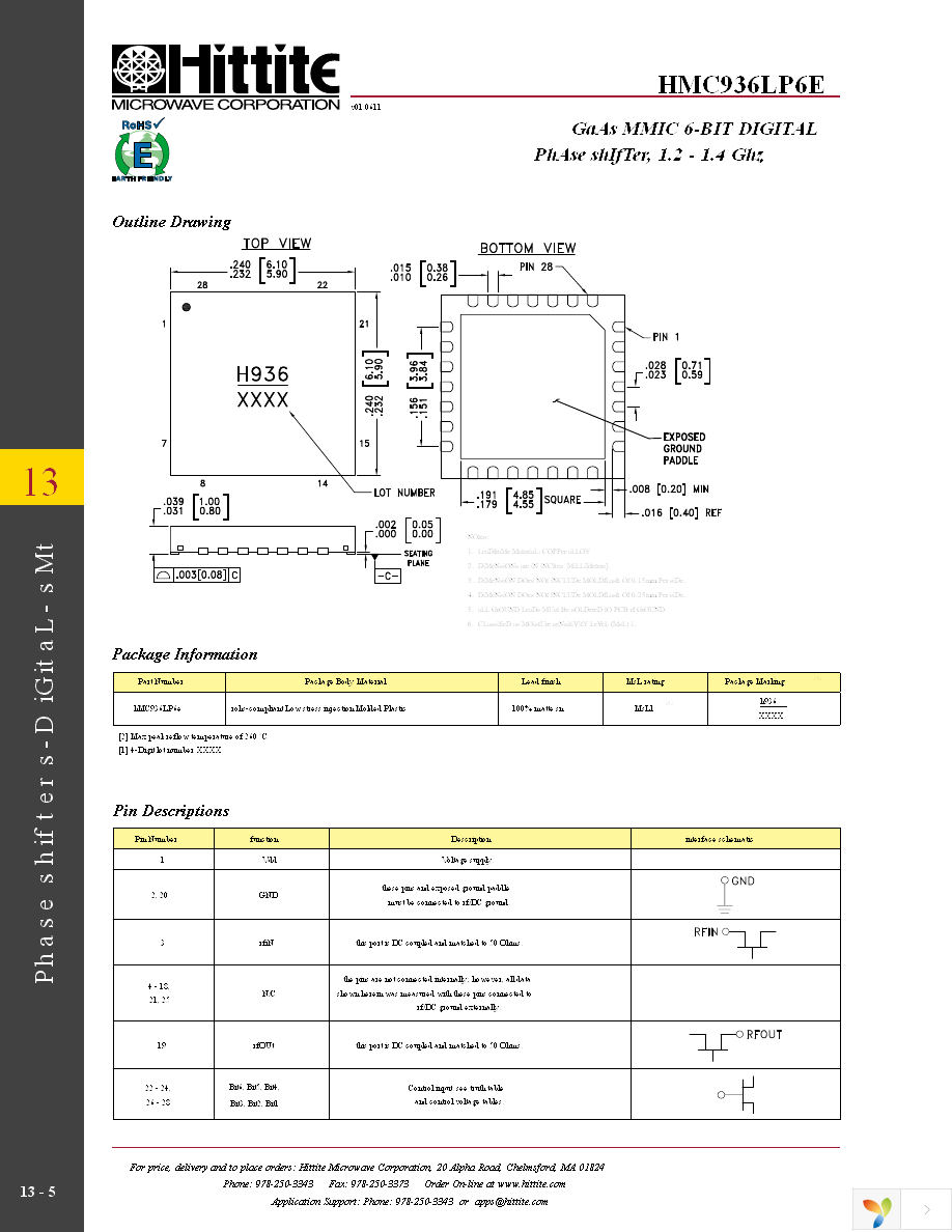 HMC936LP6E Page 7