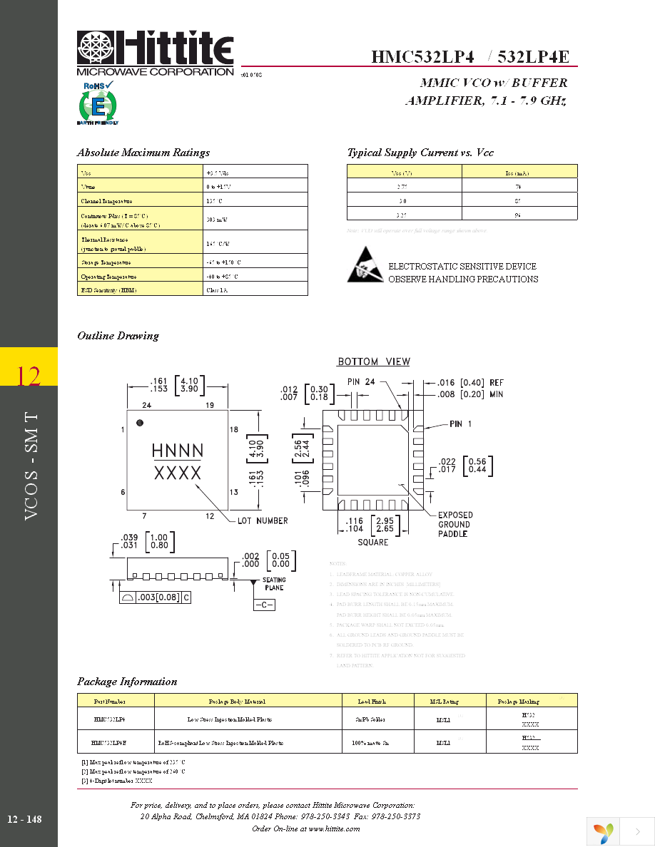 HMC532LP4E Page 5