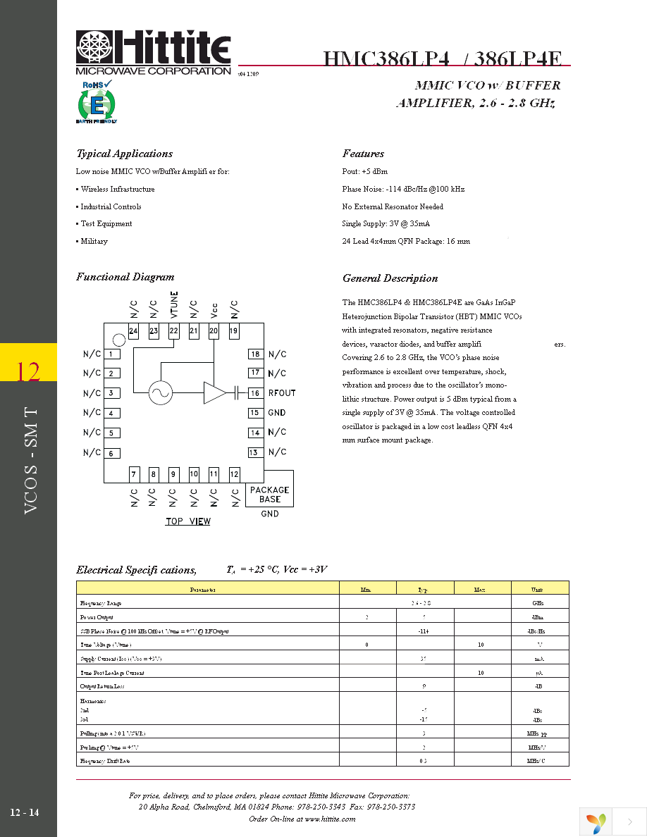 HMC386LP4E Page 3