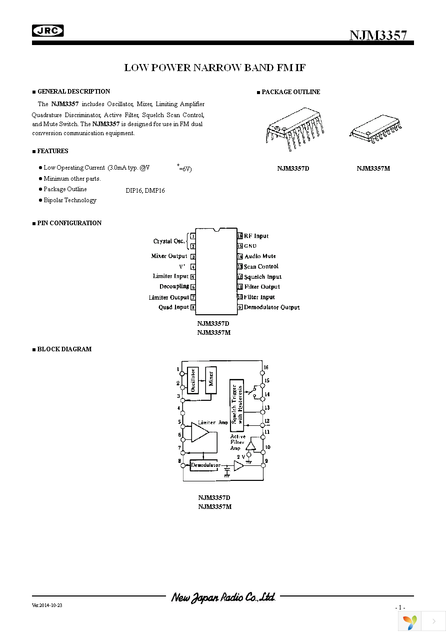 NJM3357D Page 1