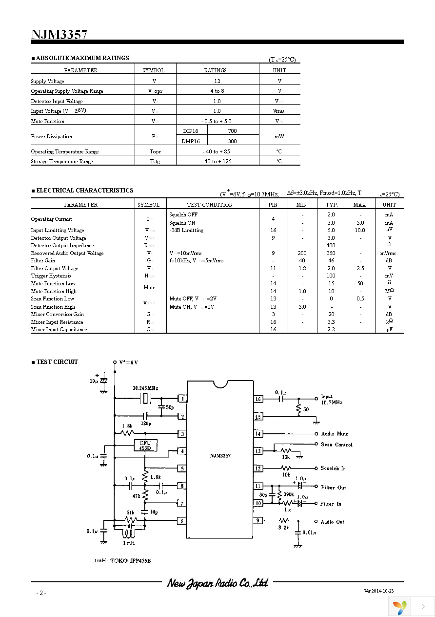 NJM3357D Page 2