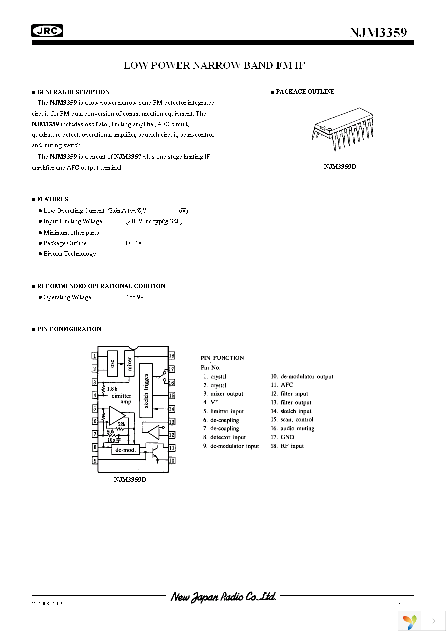 NJM3359D Page 1