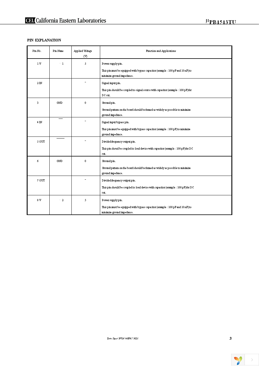 UPB1513TU-A Page 3