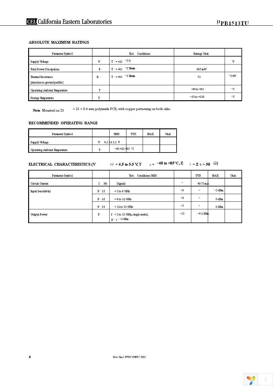 UPB1513TU-A Page 4