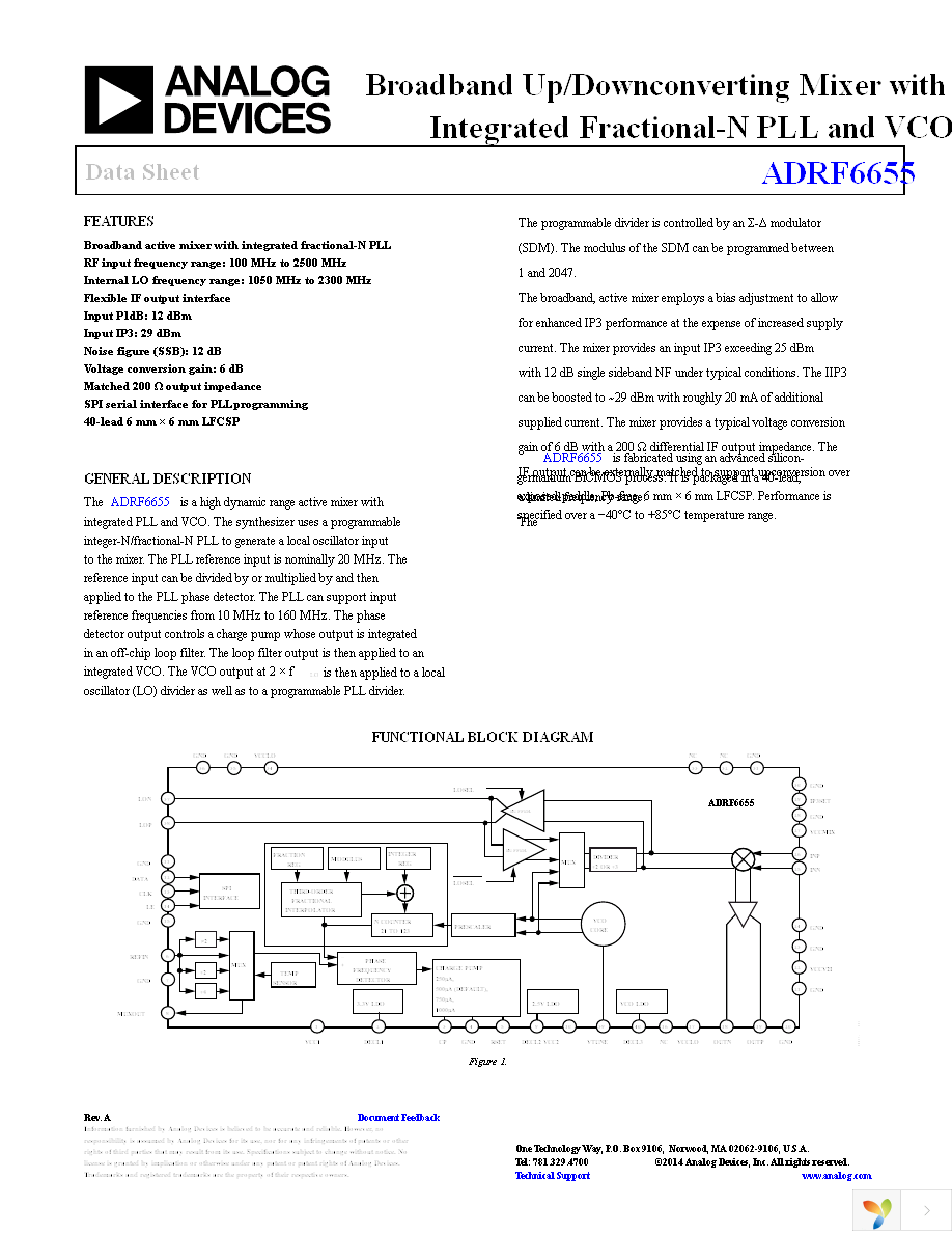 ADRF6655ACPZ-R7 Page 1