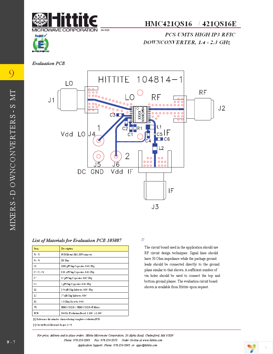 HMC421QS16E Page 9