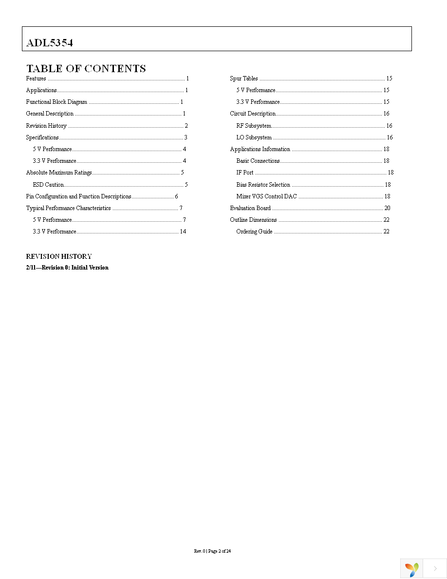 ADL5354ACPZ-R7 Page 2