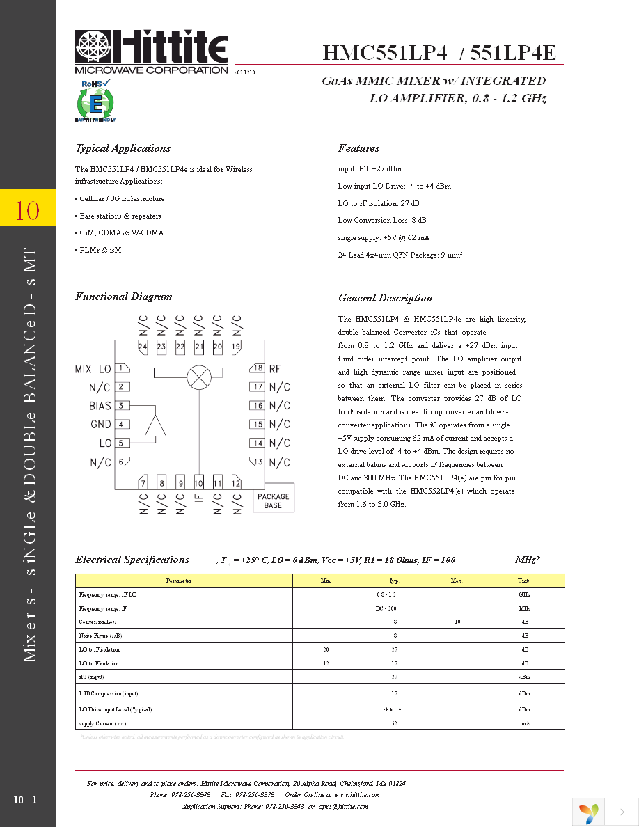 HMC551LP4E Page 3