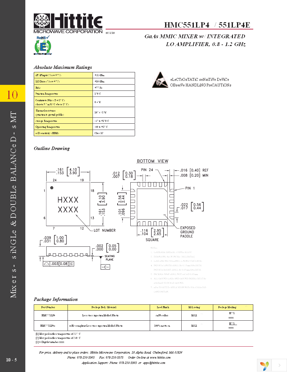 HMC551LP4E Page 7