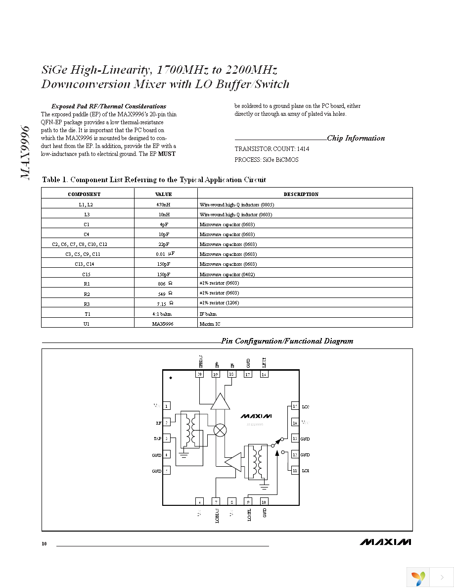 MAX9996ETP+ Page 10