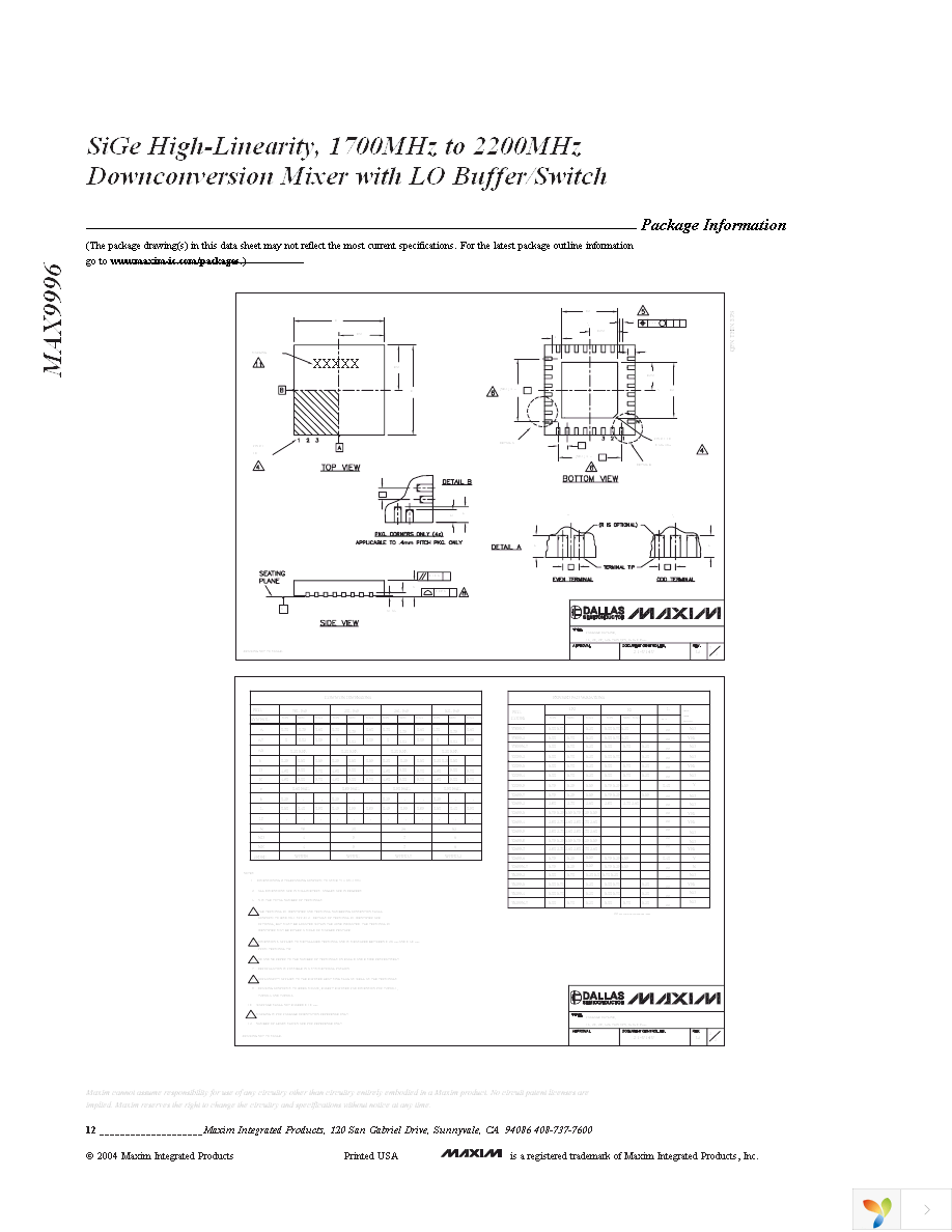 MAX9996ETP+ Page 12