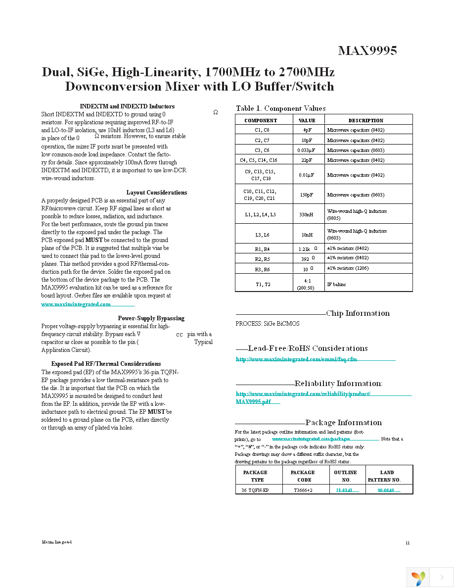 MAX9995ETX+ Page 11