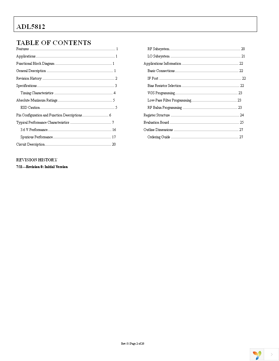 ADL5812ACPZ-R7 Page 2