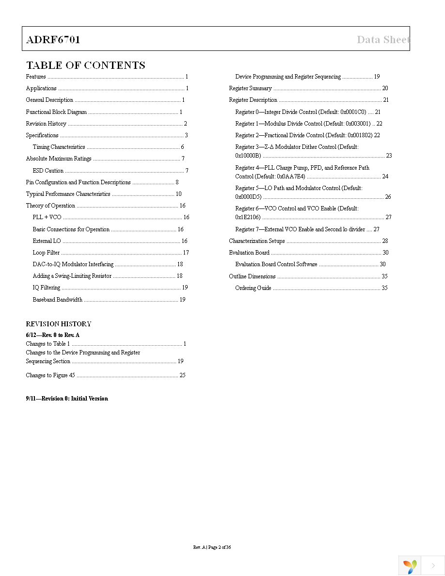 ADRF6701ACPZ-R7 Page 2