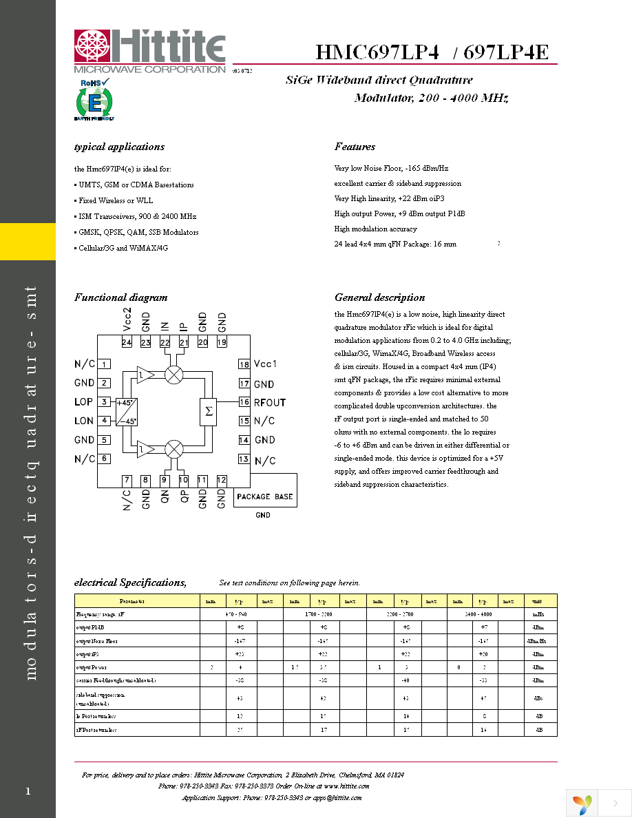 HMC697LP4E Page 3