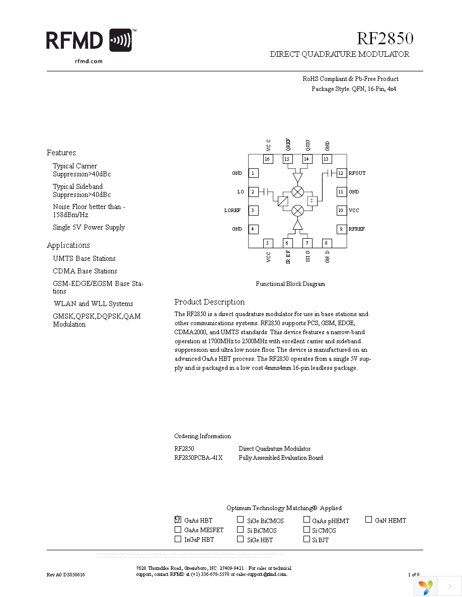 RF2850TR7 Page 1