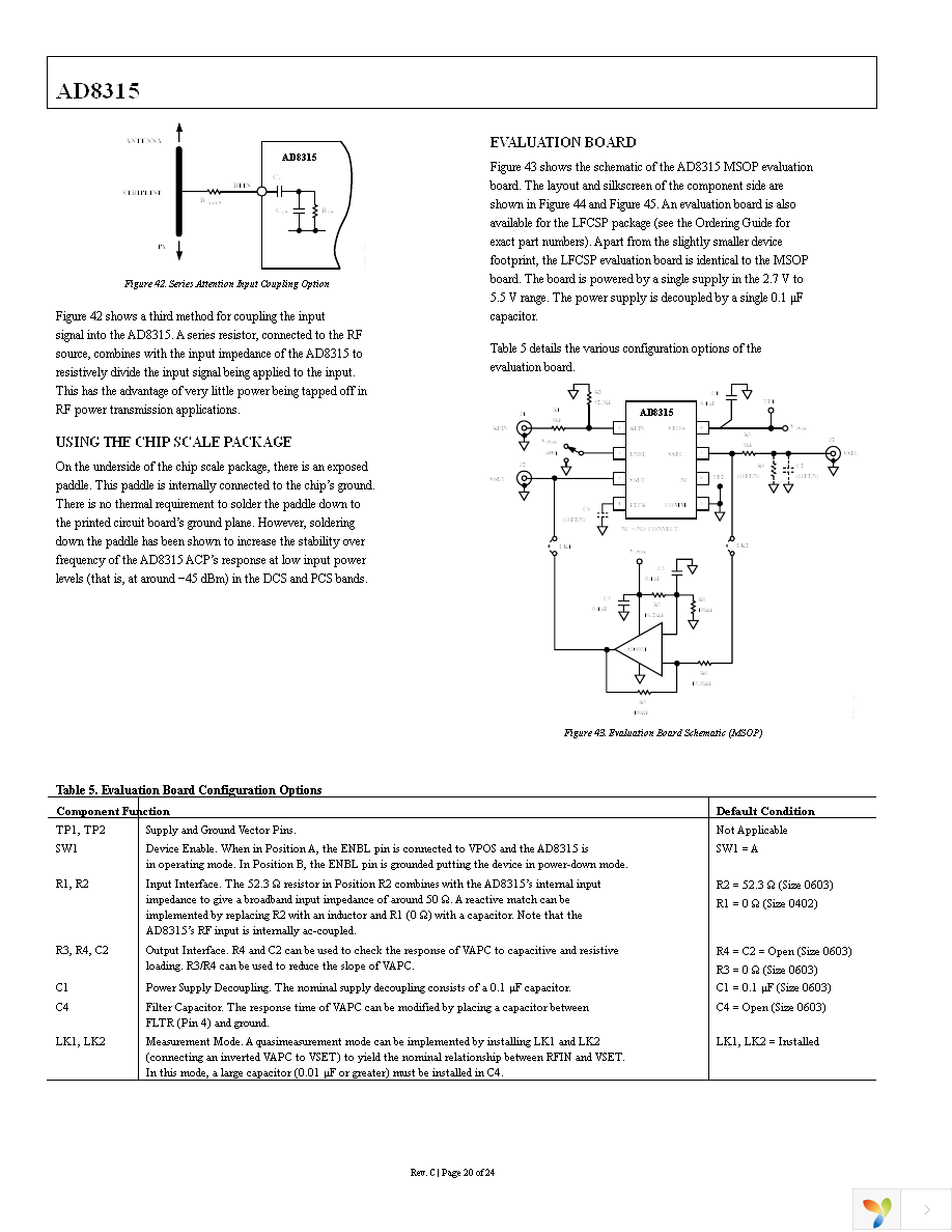 AD8315ACPZ-REEL7 Page 20