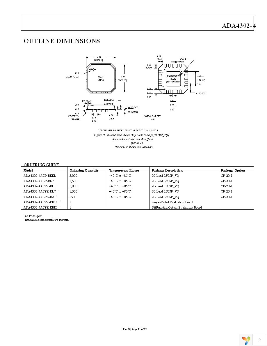 ADA4302-4ACPZ-RL Page 11