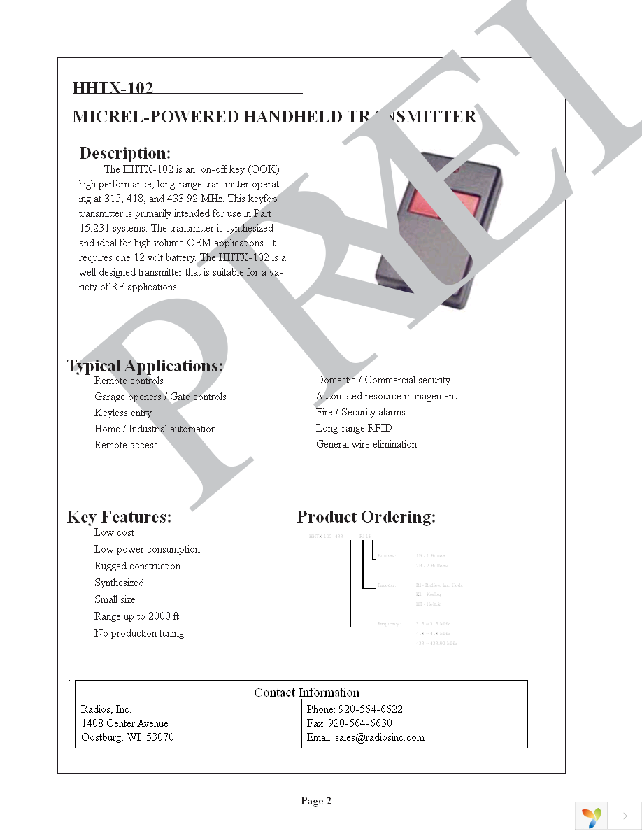 HHTX-102-433RI-2B Page 2