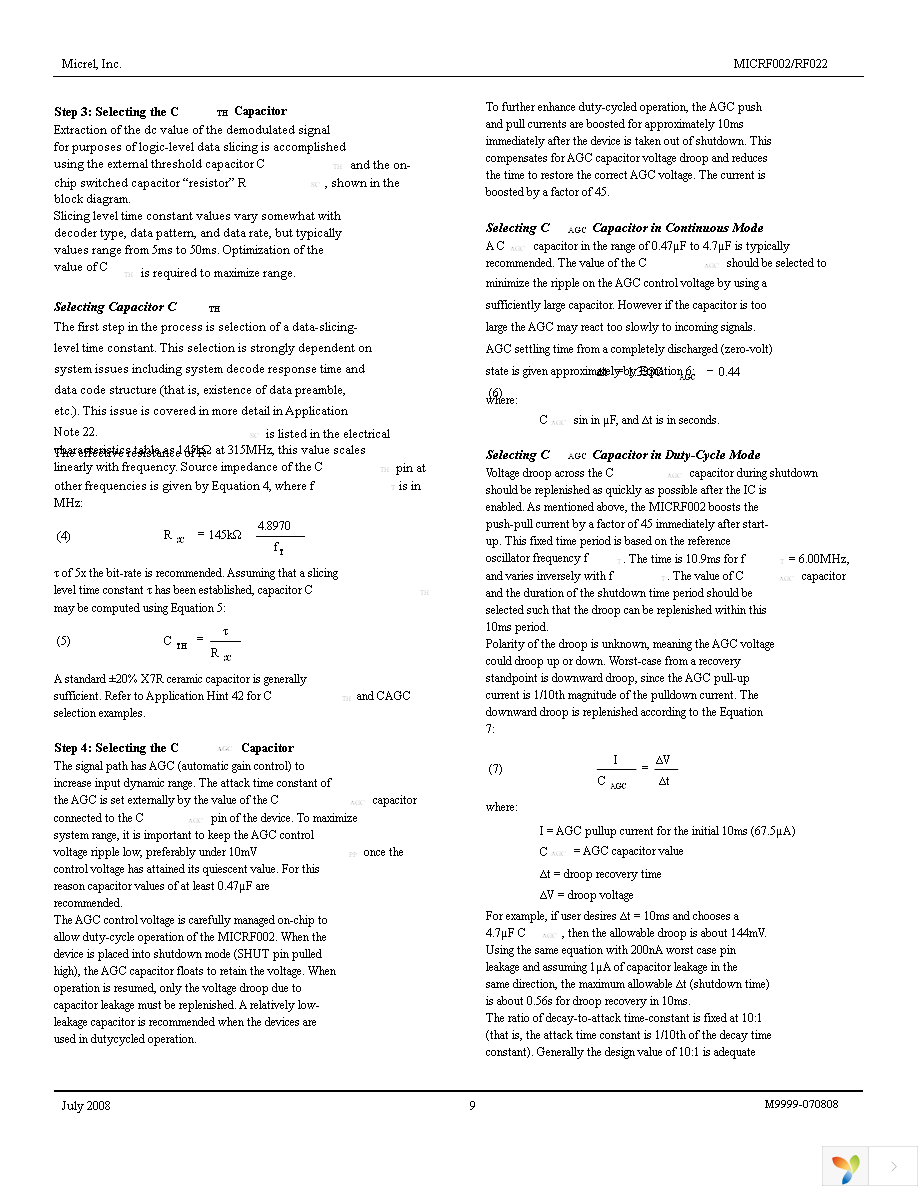 MICRF002YM Page 9