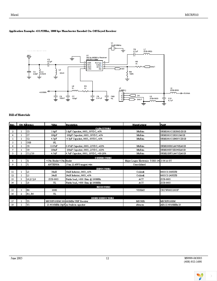 MICRF010YM Page 12