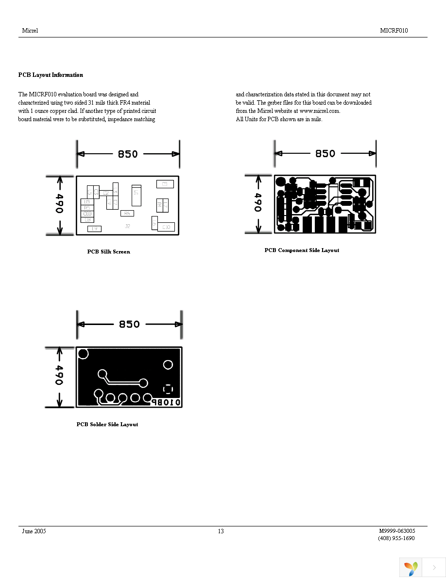 MICRF010YM Page 13