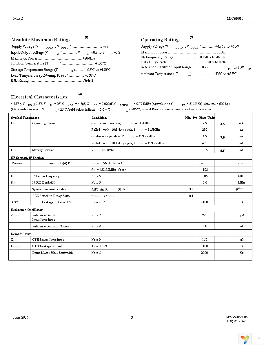 MICRF010YM Page 3