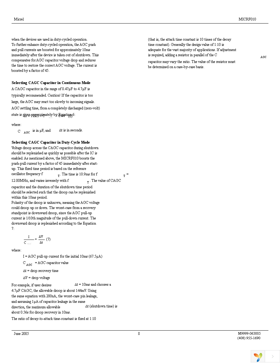 MICRF010YM Page 8