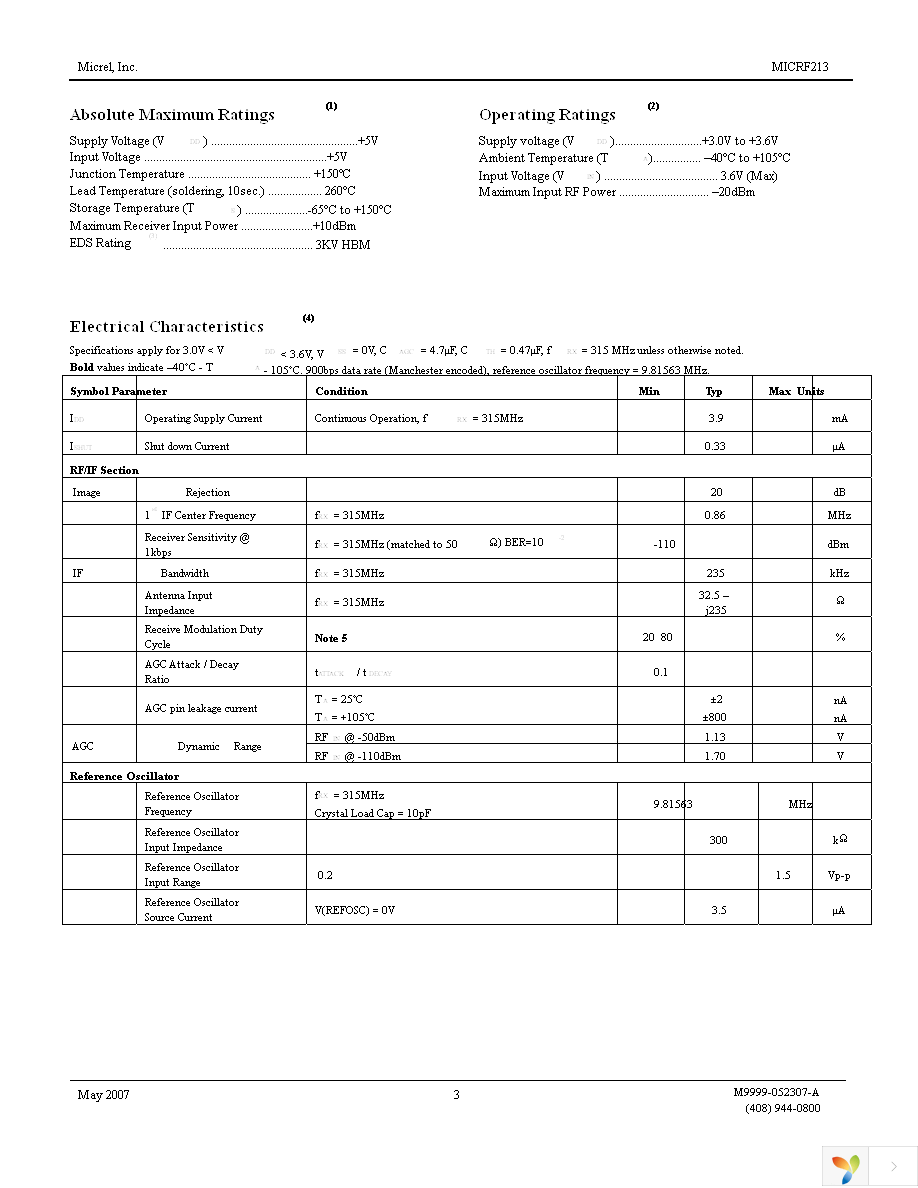 MICRF213AYQS Page 3