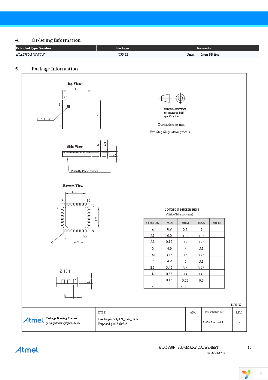 ATA5780N-PNQW Page 15