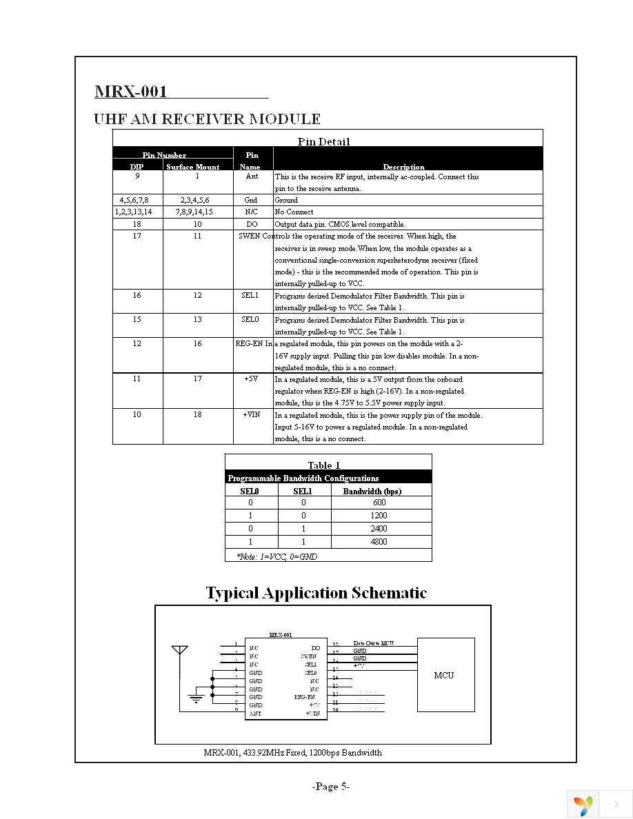 MRX-001-433DR-B Page 5