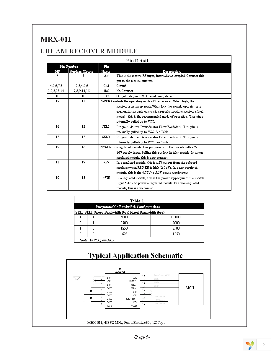 MRX-011-433DR-B Page 5