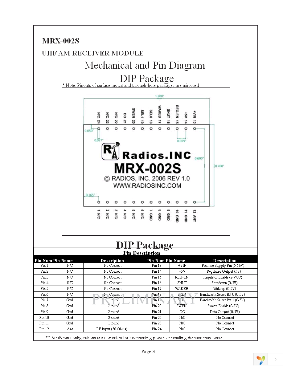 MRX-002SL-433DR-B Page 3